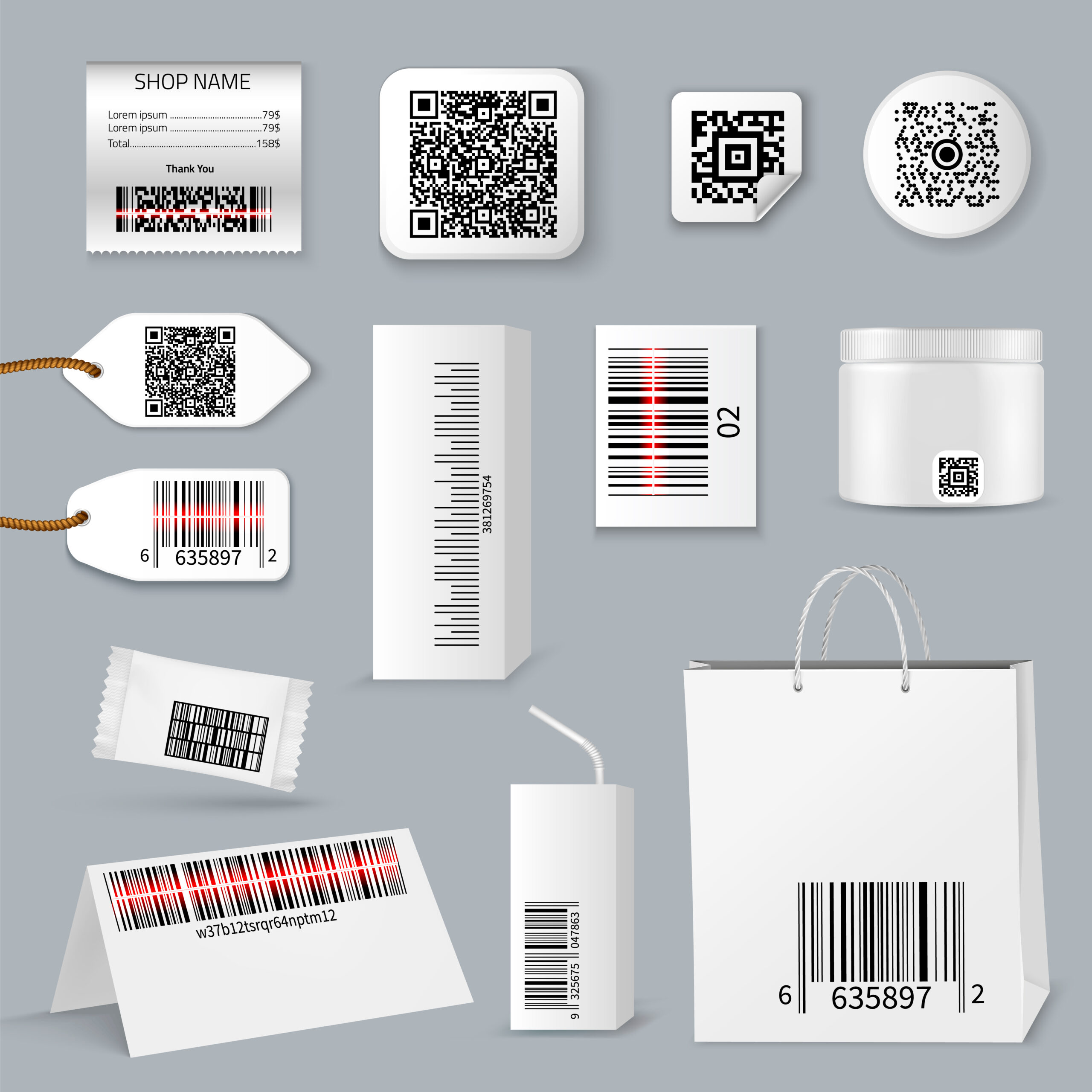 Qr Bar Code Using Scanning Icon Set
